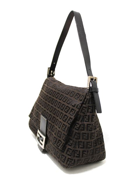 fendi zucca monogram shoulder bag|fendi zucca mama baguette tobacco.